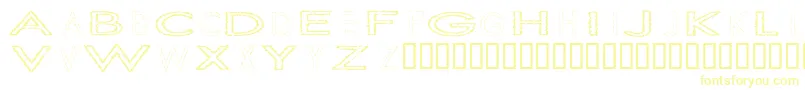 SlurCrumb-Schriftart – Gelbe Schriften auf weißem Hintergrund