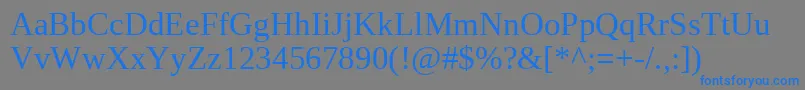 LiberationserifRegular Font – Blue Fonts on Gray Background