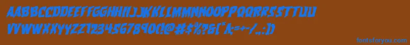 Vorvolakarotal Font – Blue Fonts on Brown Background