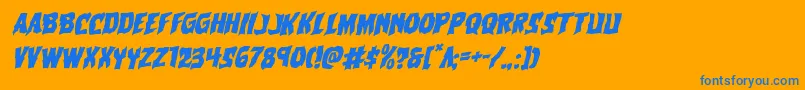 Vorvolakarotal Font – Blue Fonts on Orange Background