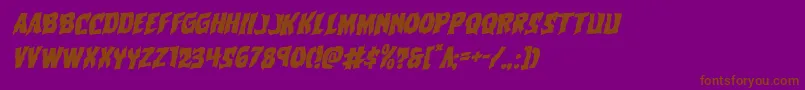 Vorvolakarotal Font – Brown Fonts on Purple Background