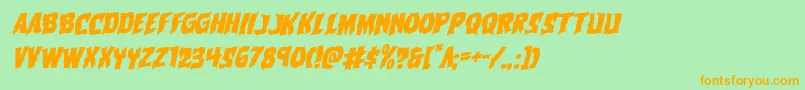 Vorvolakarotal Font – Orange Fonts on Green Background