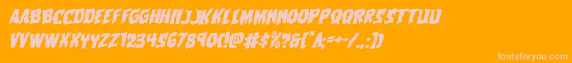 Vorvolakarotal Font – Pink Fonts on Orange Background