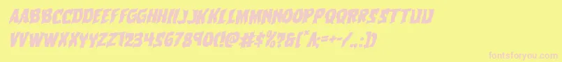 Vorvolakarotal Font – Pink Fonts on Yellow Background