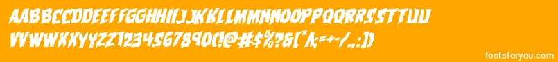 Vorvolakarotal Font – White Fonts on Orange Background