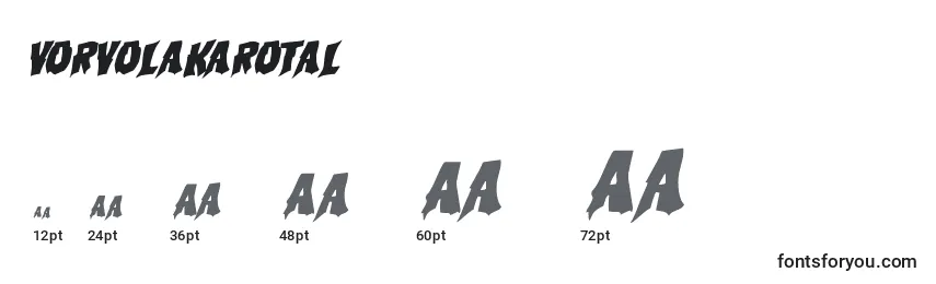 Vorvolakarotal Font Sizes