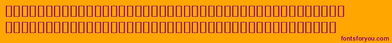 フォントBulmerMtDisplayAltItalic – オレンジの背景に紫のフォント