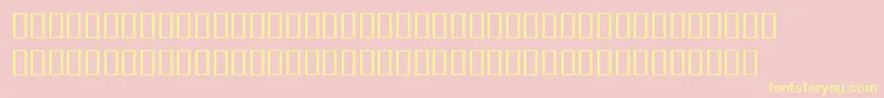 BulmerMtDisplayAltItalic-Schriftart – Gelbe Schriften auf rosa Hintergrund