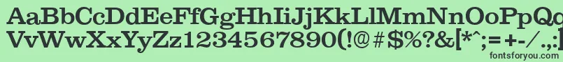 フォントClareserialMedium – 緑の背景に黒い文字