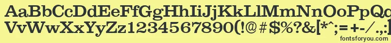 ClareserialMedium Font – Black Fonts on Yellow Background
