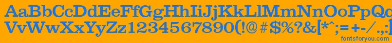 ClareserialMedium Font – Blue Fonts on Orange Background