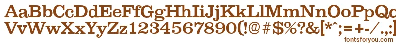 ClareserialMedium-fontti – ruskeat fontit valkoisella taustalla
