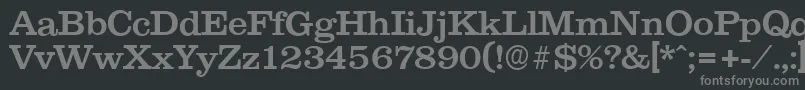 ClareserialMedium Font – Gray Fonts on Black Background