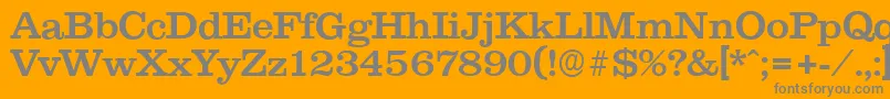 ClareserialMedium Font – Gray Fonts on Orange Background