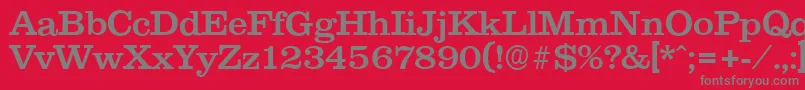 ClareserialMedium Font – Gray Fonts on Red Background