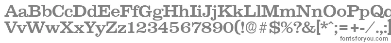 ClareserialMedium-fontti – harmaat kirjasimet valkoisella taustalla
