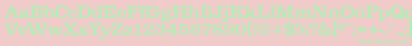 ClareserialMedium Font – Green Fonts on Pink Background