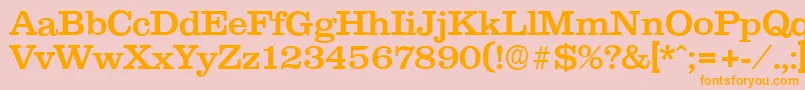 ClareserialMedium Font – Orange Fonts on Pink Background