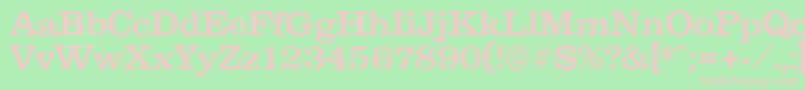 ClareserialMedium Font – Pink Fonts on Green Background