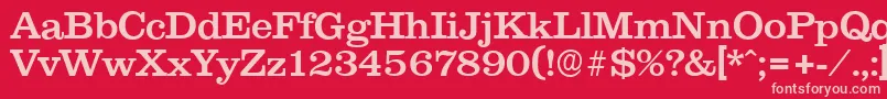 ClareserialMedium Font – Pink Fonts on Red Background