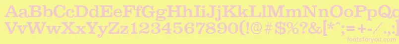 Шрифт ClareserialMedium – розовые шрифты на жёлтом фоне