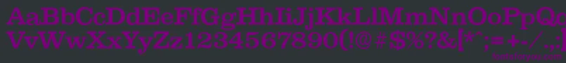 Шрифт ClareserialMedium – фиолетовые шрифты на чёрном фоне