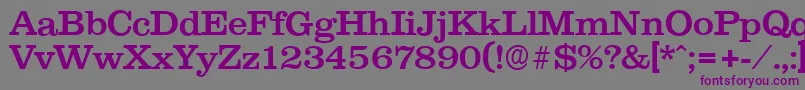 ClareserialMedium-fontti – violetit fontit harmaalla taustalla