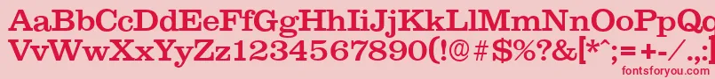 ClareserialMedium Font – Red Fonts on Pink Background