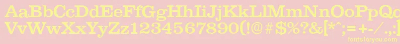 ClareserialMedium Font – Yellow Fonts on Pink Background