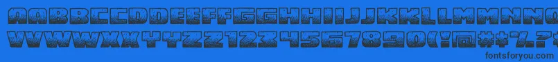 MidnightsnackBb-Schriftart – Schwarze Schriften auf blauem Hintergrund