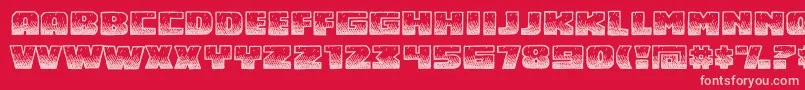 MidnightsnackBb Font – Pink Fonts on Red Background