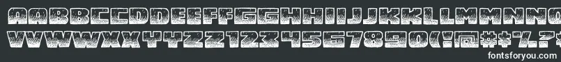 MidnightsnackBb-fontti – valkoiset fontit mustalla taustalla