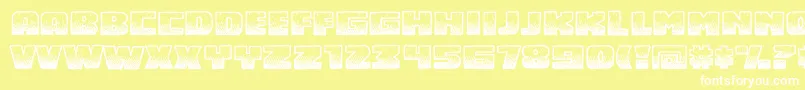 MidnightsnackBb Font – White Fonts on Yellow Background