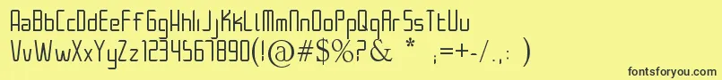 Architek Font – Black Fonts on Yellow Background