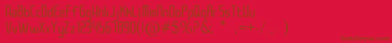 Architek Font – Brown Fonts on Red Background