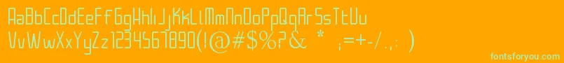Architek-Schriftart – Grüne Schriften auf orangefarbenem Hintergrund