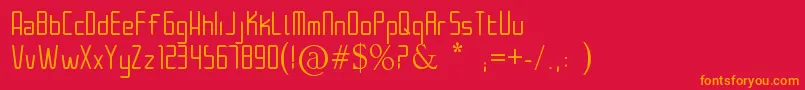 Architek Font – Orange Fonts on Red Background
