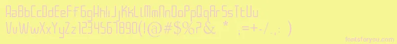Police Architek – polices roses sur fond jaune
