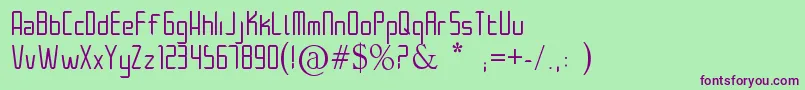 Architek Font – Purple Fonts on Green Background