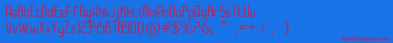 Architek Font – Red Fonts on Blue Background