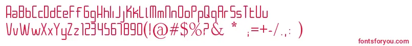 Architek Font – Red Fonts on White Background