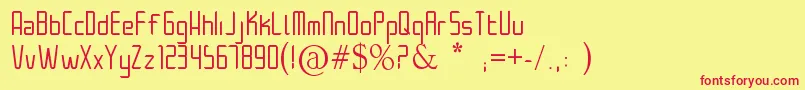 Architek Font – Red Fonts on Yellow Background
