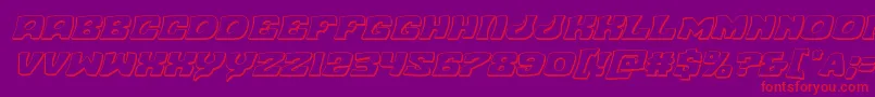 Nuevopassion3Dital Font – Red Fonts on Purple Background