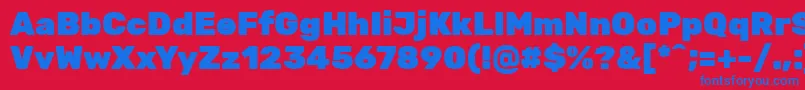 RubikBlack Font – Blue Fonts on Red Background