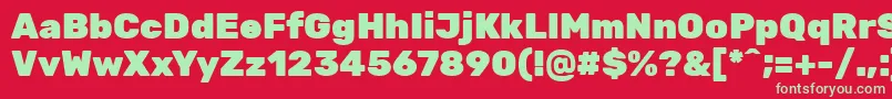 RubikBlack Font – Green Fonts on Red Background