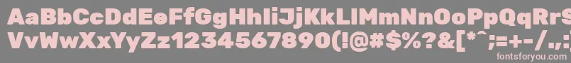 RubikBlack Font – Pink Fonts on Gray Background