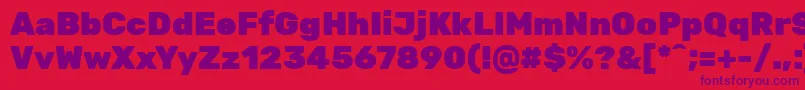 RubikBlack Font – Purple Fonts on Red Background