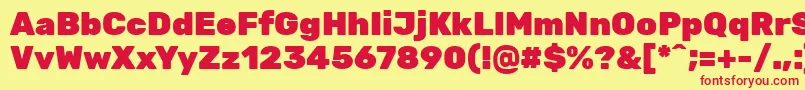 RubikBlack Font – Red Fonts on Yellow Background