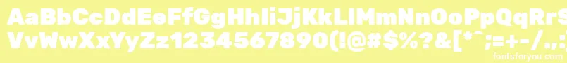 RubikBlack Font – White Fonts on Yellow Background