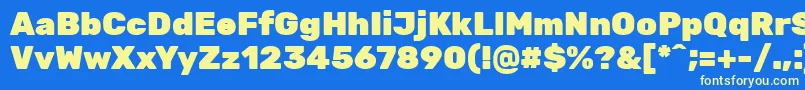 RubikBlack Font – Yellow Fonts on Blue Background